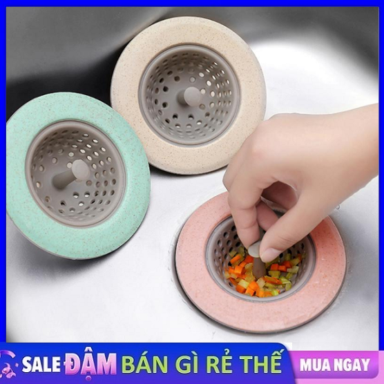 Nắp silicon chặn mùi hôi cống, lọc chặn rác, bồn rửa chén