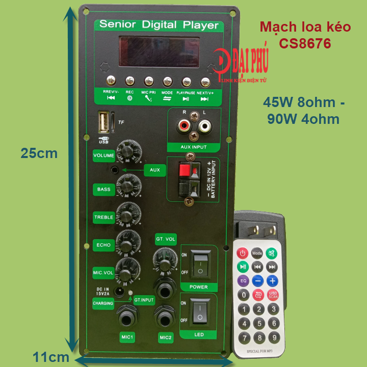 [HCM]Mạch loa kéo CS8676 loa 3 tấc đơn treble đôi - Combo 2