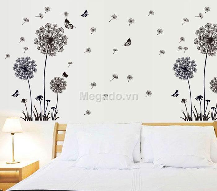 Decal dán tường mẫu hoa bồ công anh