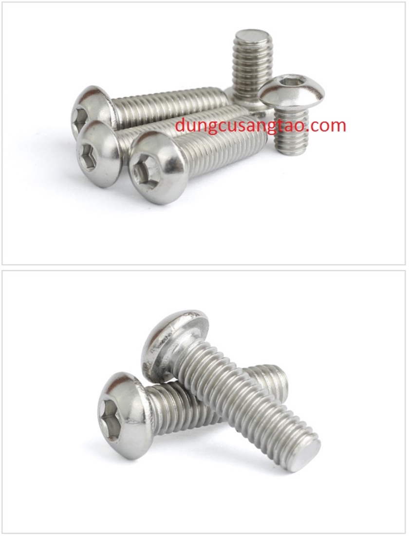 Ốc lục giác semi round M4 (ốc đầu nấm M4)