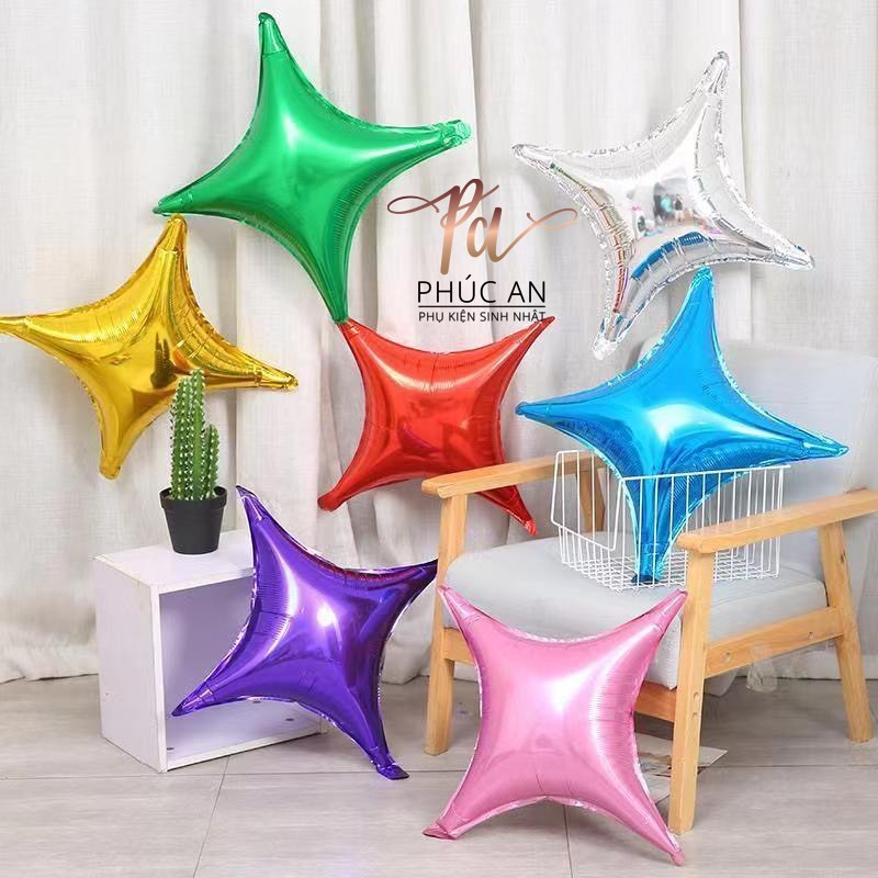 [HCM]Bóng kiếng sao 4 cánh 45cm trang trí sinh nhật HPBD