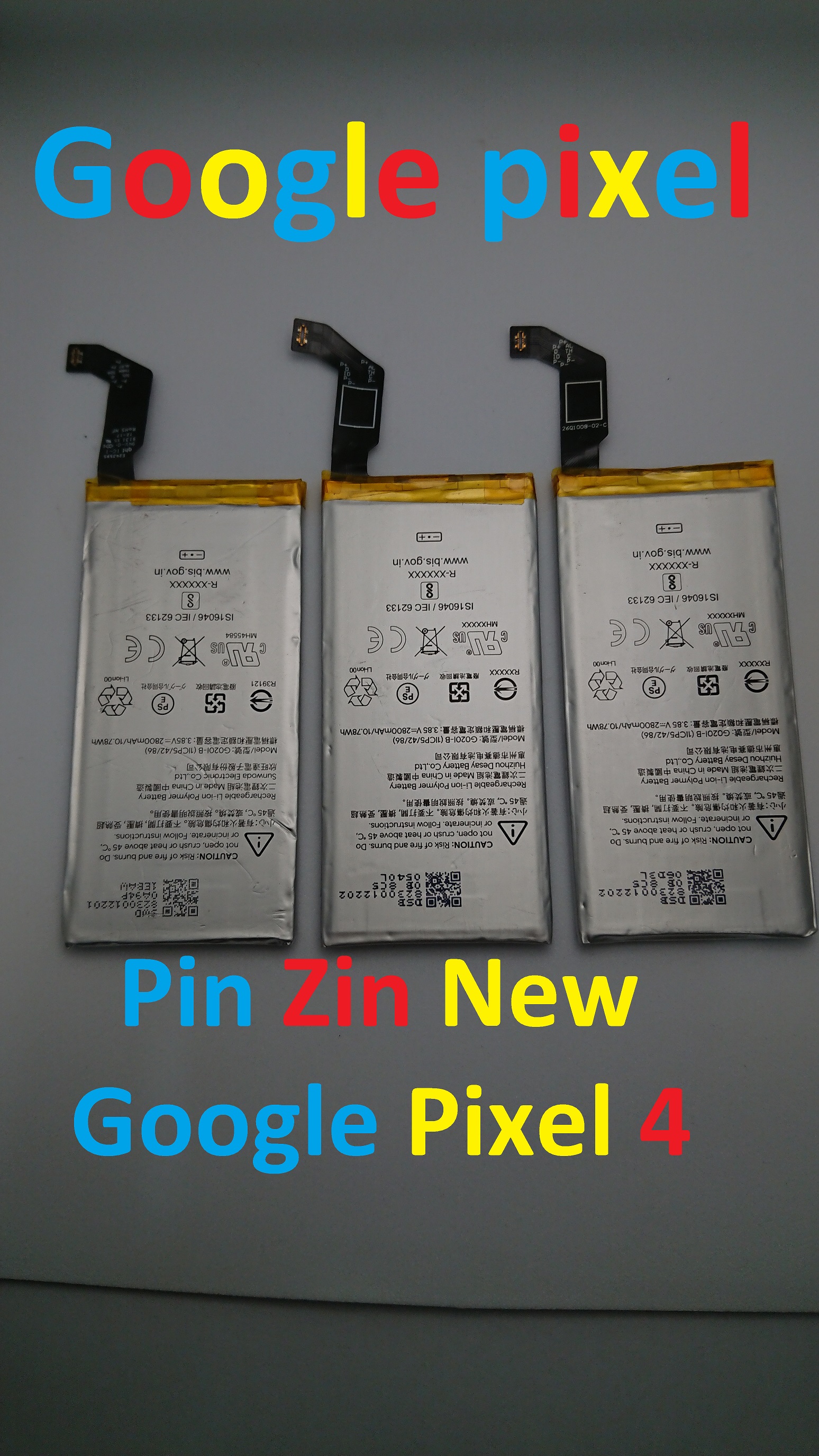 PIN ZIN NEW-ORIGINAL BATTERY GOOGLE PIXEL 4 : G020I-B