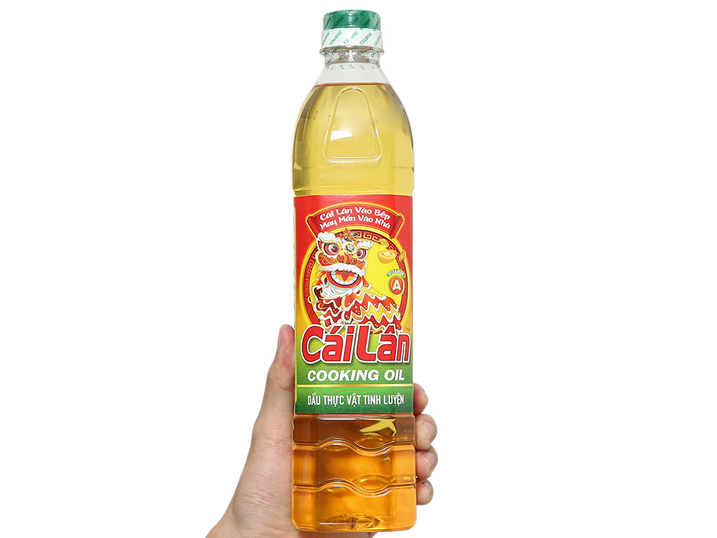 [Free ship] Dầu thực vật tinh luyện Cái Lân chai 1L