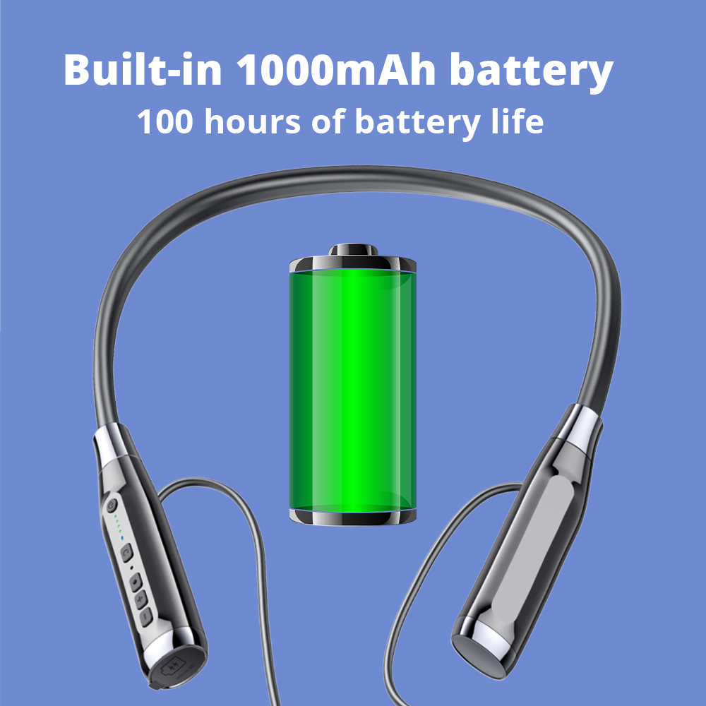 100 giờ chơi nhạc Tai nghe Bluetooth đeo cổ IPX5 Thể thao chống nước Tai nghe không dây Bluetooth 5.0 Tai nghe không dây Tai nghe không dây Hiệu ứng âm trầm Âm thanh vòm 9D Tai nghe âm thanh nổi có Mic