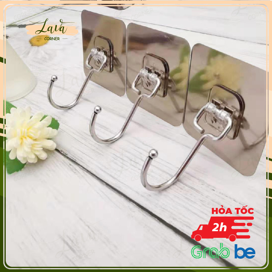 Móc Dán Tường Chịu Lực Siêu Dính Treo Đồ, Vật Dụng Đa Năng Tiện Ích Bằng Inox 304