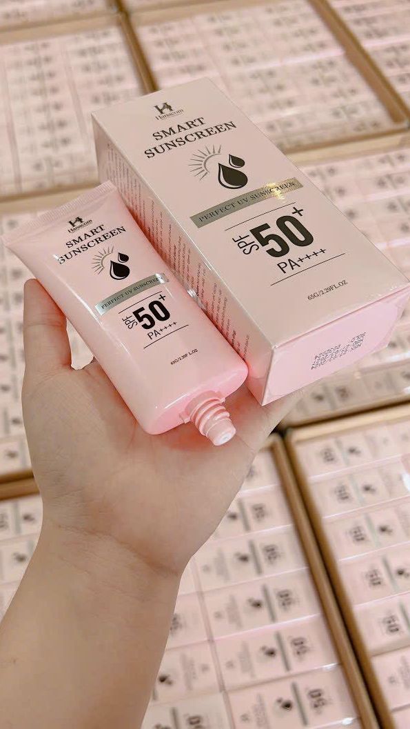 Kem chống nắng hanacom smart sunscreen spf 50+ nâng tone kiềm dầu 65g