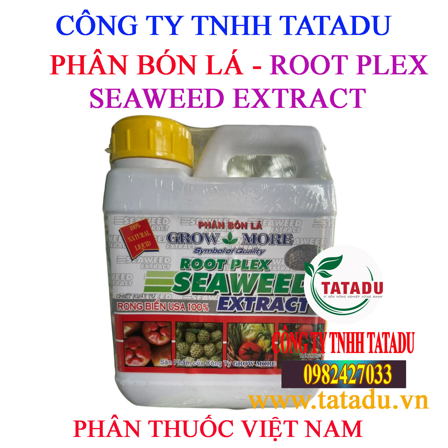 Root plex sea weed can 1 lít - phân bón lá hữu cơ rong biển