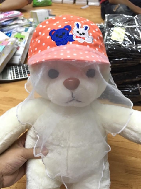 Mũ Kèm Khăn Voan Cho Trẻ Sơ Sinh