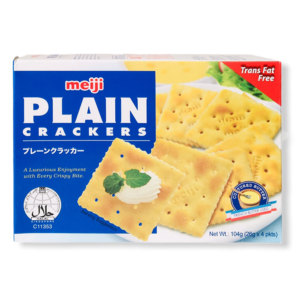[HCM][HÀNG NHẬP KHẨU] Bánh Quy Ăn Kiêng Meiji Plain Cracker Nhật Bản 104G