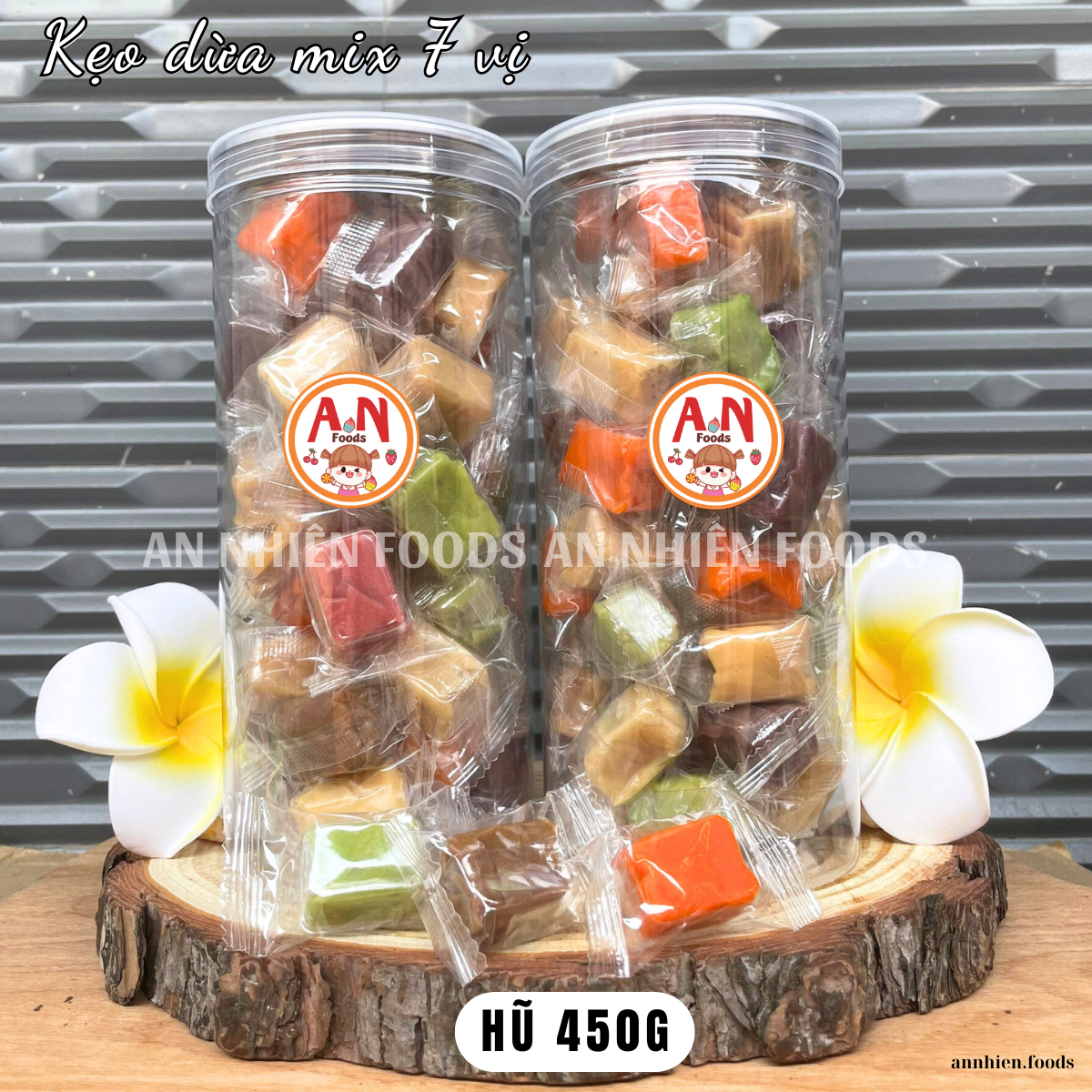 Kẹo dừa ít đường mix vị (7 vị) {Khối lượng tịnh, không tính bao bì}