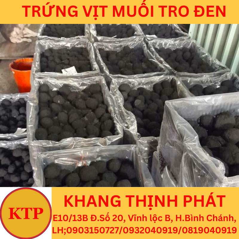 Trứng Vịt Muối Tro Đen - Hộp 5 Quả
