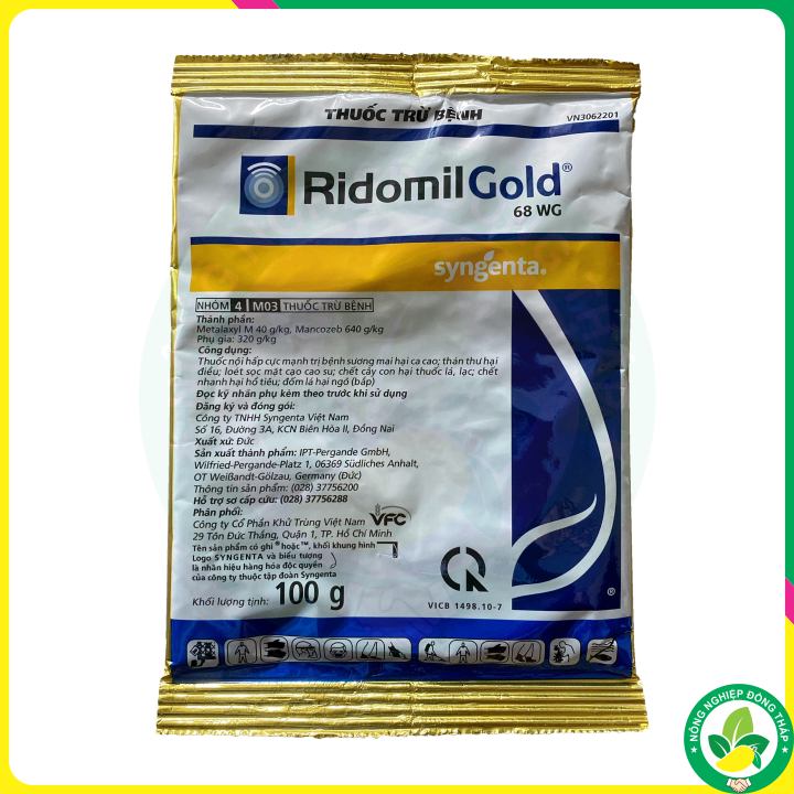 Thuốc Trừ Bệnh RidomilGold 68 WG (gói 100g)