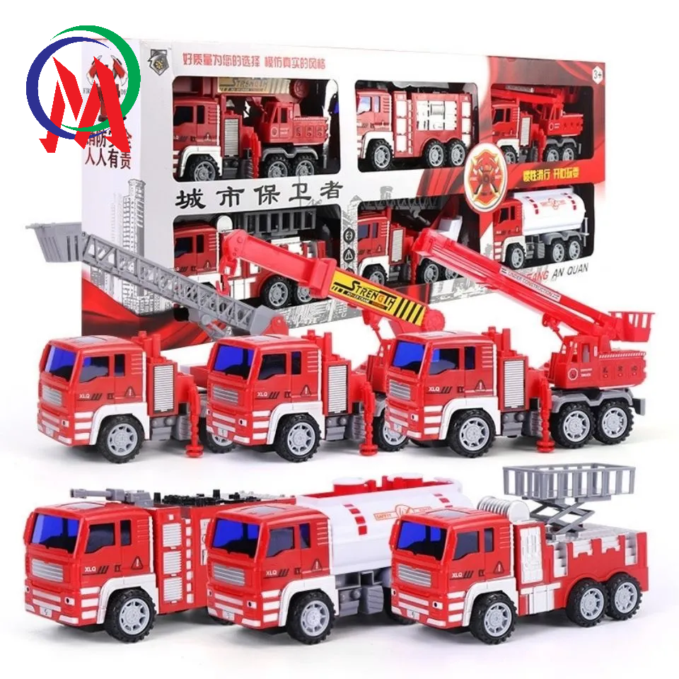[ĐỒ CHƠI] Set 6 Mô Hình Xe Cứu Hoả