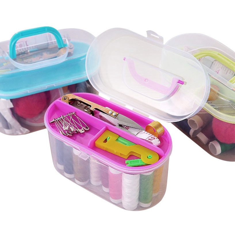 Set sewing kit multi-purpose 45 dish enclosed litter box transparent