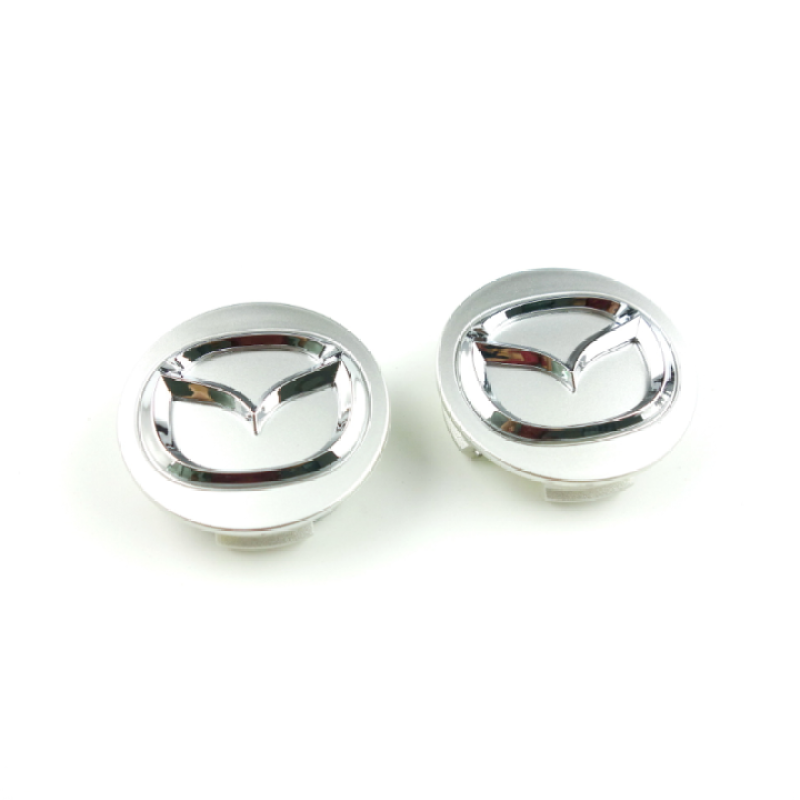 Logo Chụp Mâm Bánh Xe Ô Tô Mazda Đường Kính 56mm - bạc