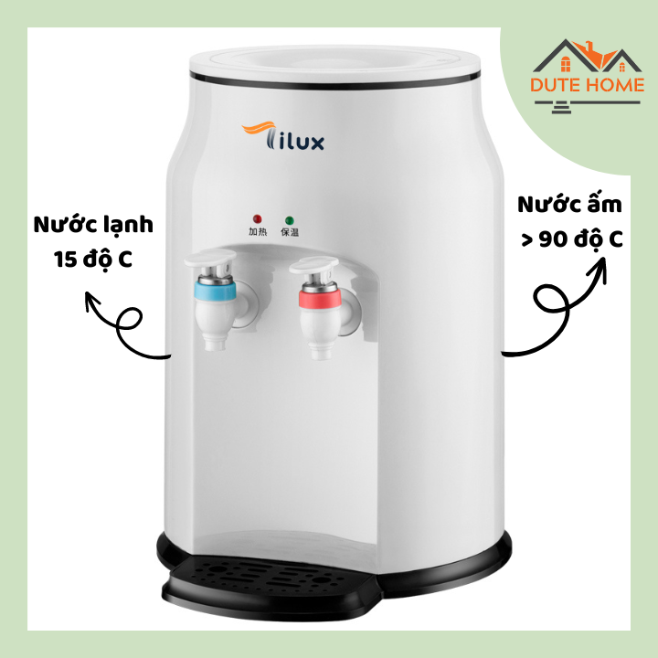 Cây Nước Nóng Lạnh, Bình Nước Nóng Lạnh Mini Để Bàn Tiết Kiệm Điện TILUX Có Công Tắc Tắt Bật Nóng Lạnh