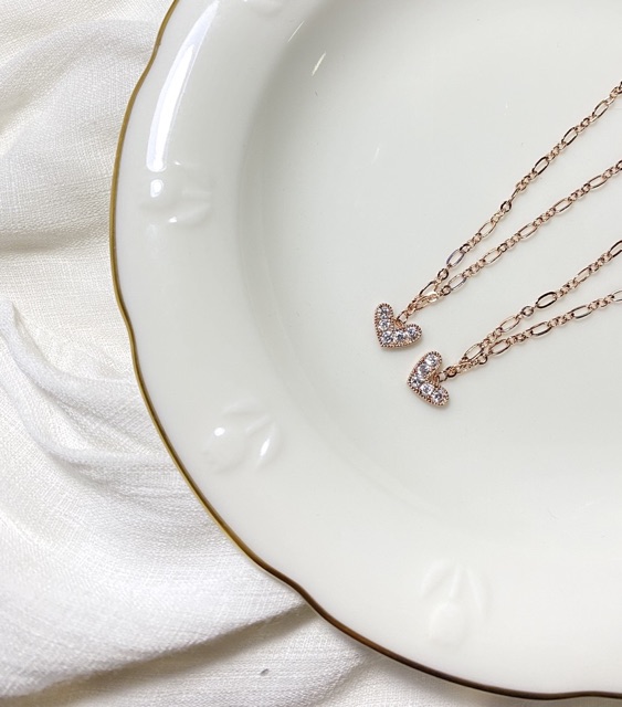 [Ancafe.Shop] Lắc Tay , Nữ, Đính Đá, Mặt Tim