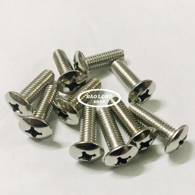 10 con Ốc ( INOX 100%) gắn dàn áo Các Loại Xe Máy (răng nhiễn)