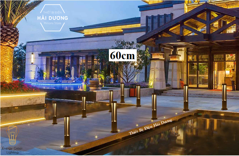 Đèn Sân Vườn Trụ Cột Chiếu Sáng Lối Đi DSV-816 60cm - Led Siêu Sáng - Ánh Sáng Vàng - Có Video