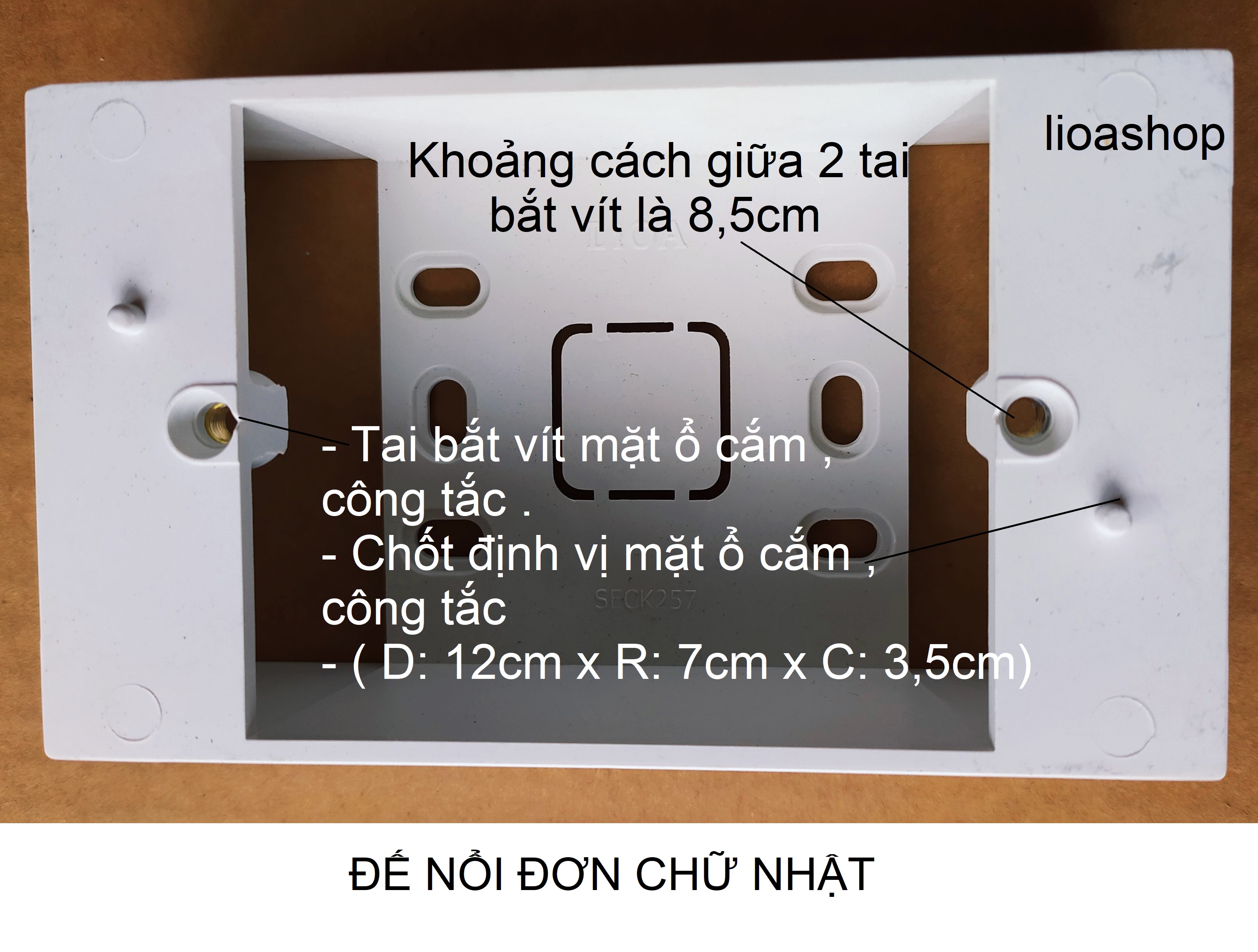 BỘ 3 ĐẾ NỔI ĐƠN CHỮ NHẬT LiOA.