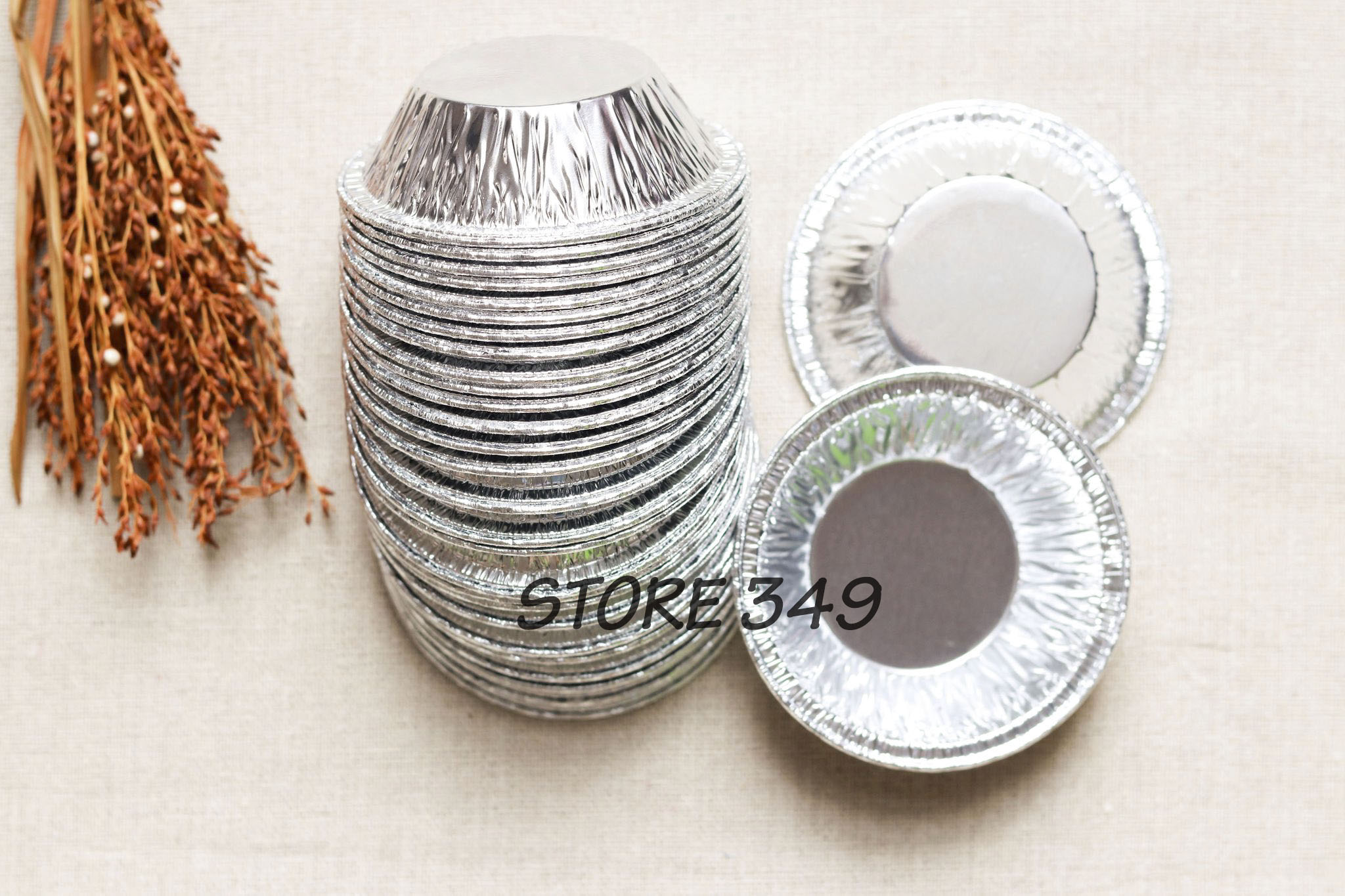 Chén Giấy Bạc Tart Trứng/ Nướng Hào 50 cái