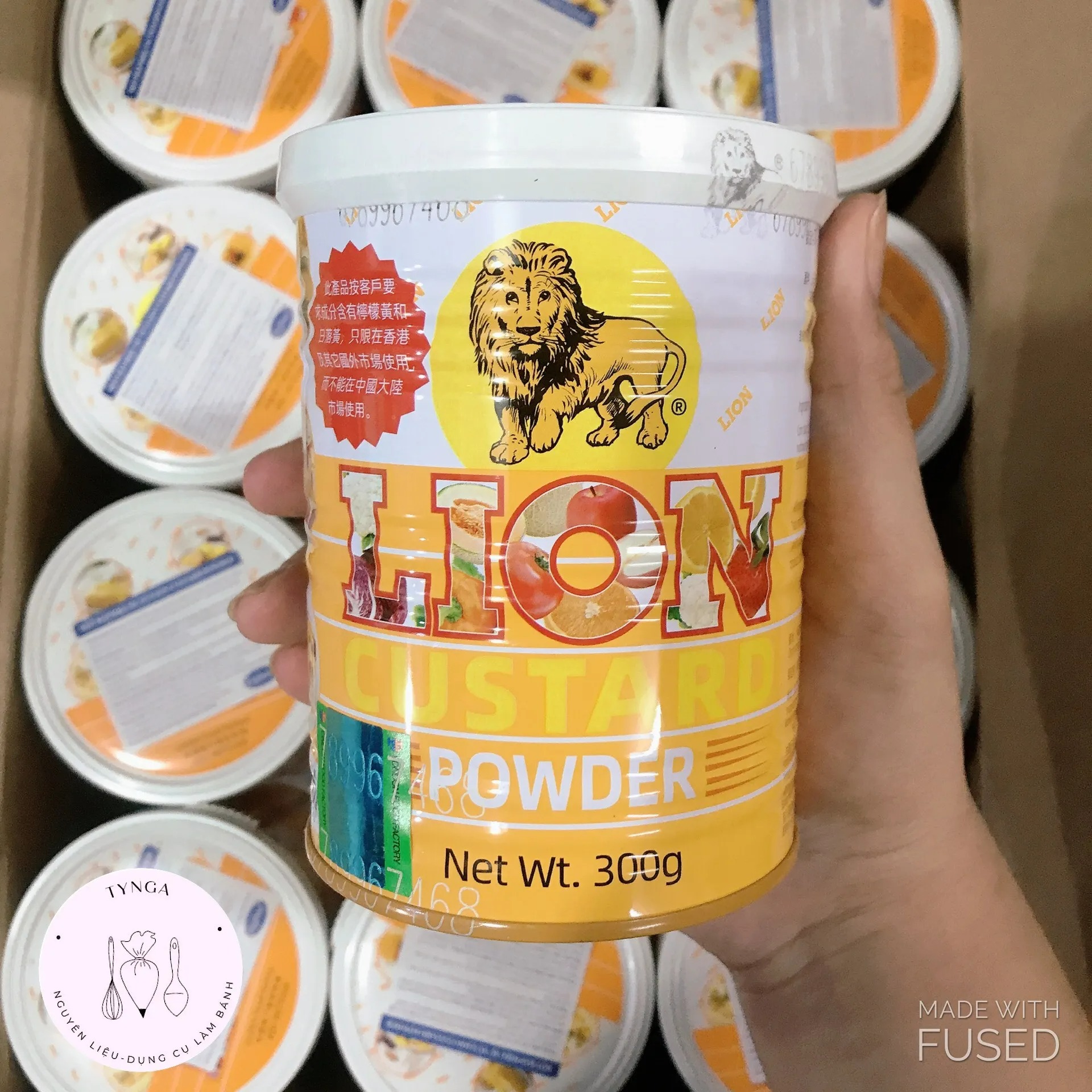 Bột Sư Tử, Bột Trứng Sữa. Bột Lion Custard Powder EUFOOD Lon 300g