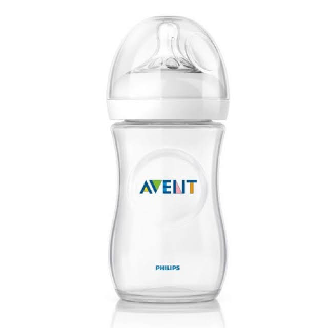 Bình sữa Avent Natural 330ml (Núm số 4, Cho trẻ từ 6 tháng+) (màu trắng trong)