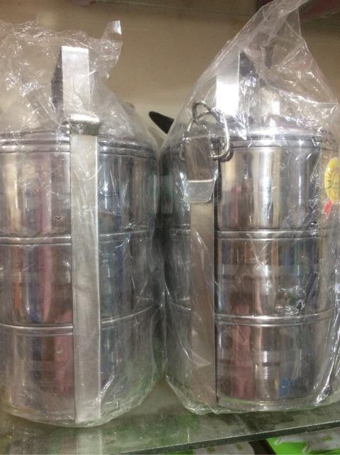Khay đựng cơm inox 3 và 4 tầng