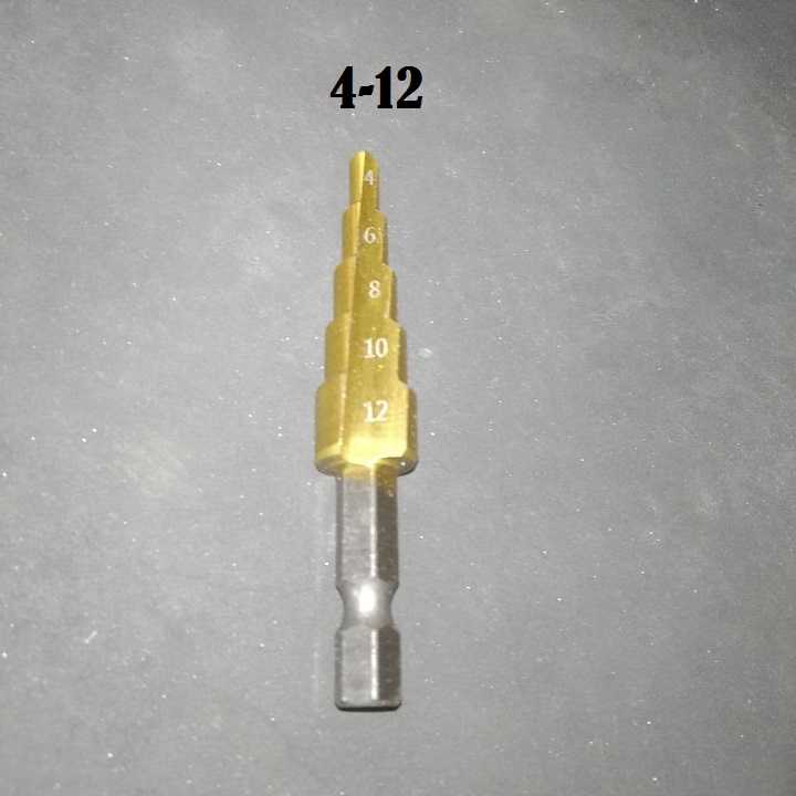mũi khoan tháp,bước titanium (4-12) (4-20) (4-32) rãnh thẳng [GIKO 012]