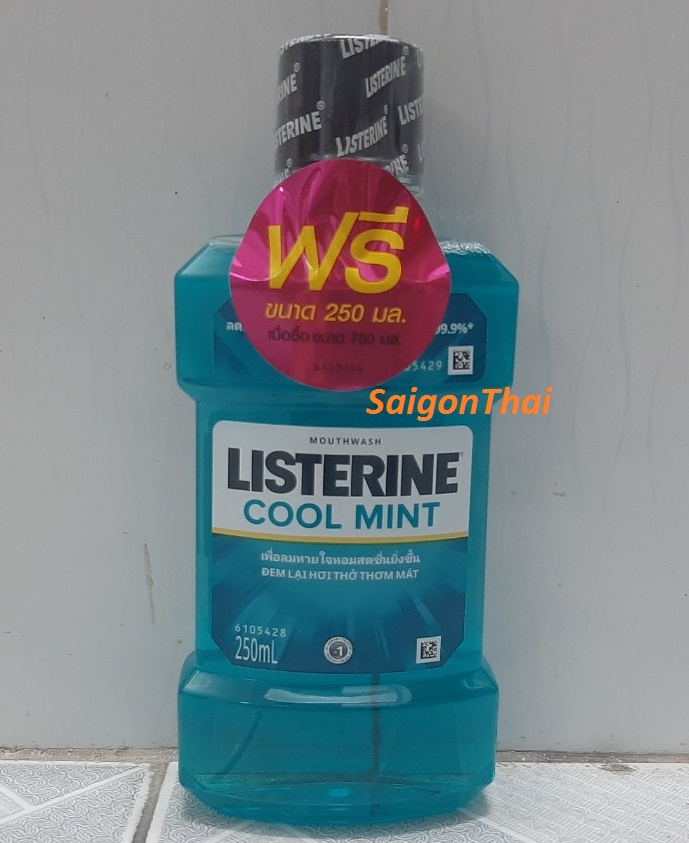 Combo 2 chai Nước súc miệng Listerine chai (chai 750ml + chai 250ml)