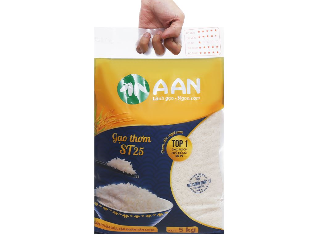 [HCM ship 2h] Gạo Thơm ST25 Gạo A An Túi 5 Kg