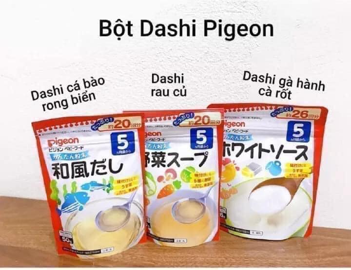 Bột Dashi Pigeon cho bé ăn dặm Nhật Bản đủ vị