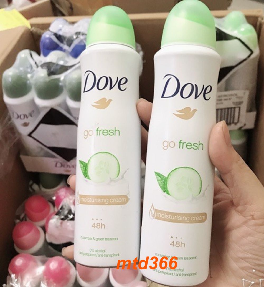 Xịt Khử Mùi Nữ Dove 150ml Go Fresh Dưa Leo