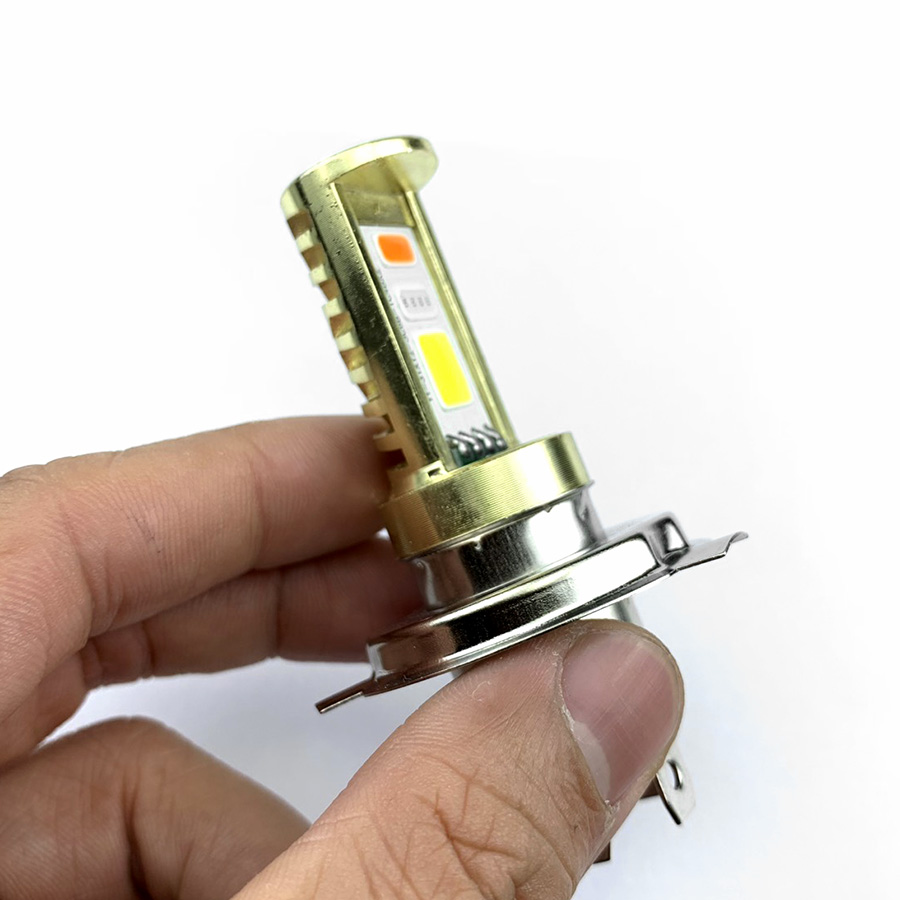 Đèn Pha Cob 4 Chế Độ Gắn Xe Máy [ Chân H4 ]