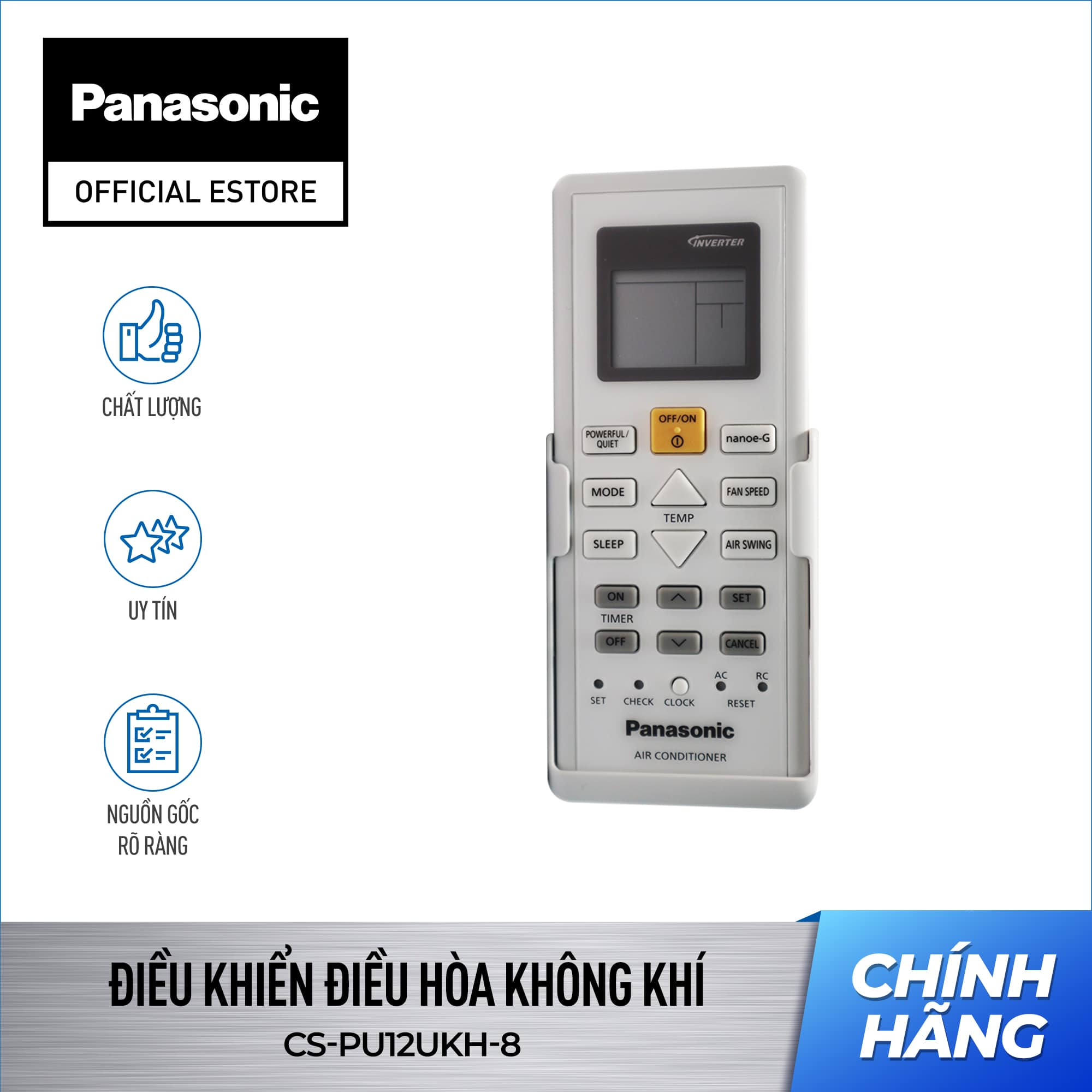 Điều khiển Panasonic Model CS-PU12UKH-8 - Remote Panasonic CS-PU9UKH-8 ACXA75C10680