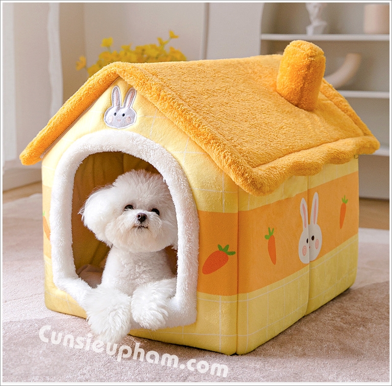 Nhà nệm bông siêu êm ái cho chó mèo