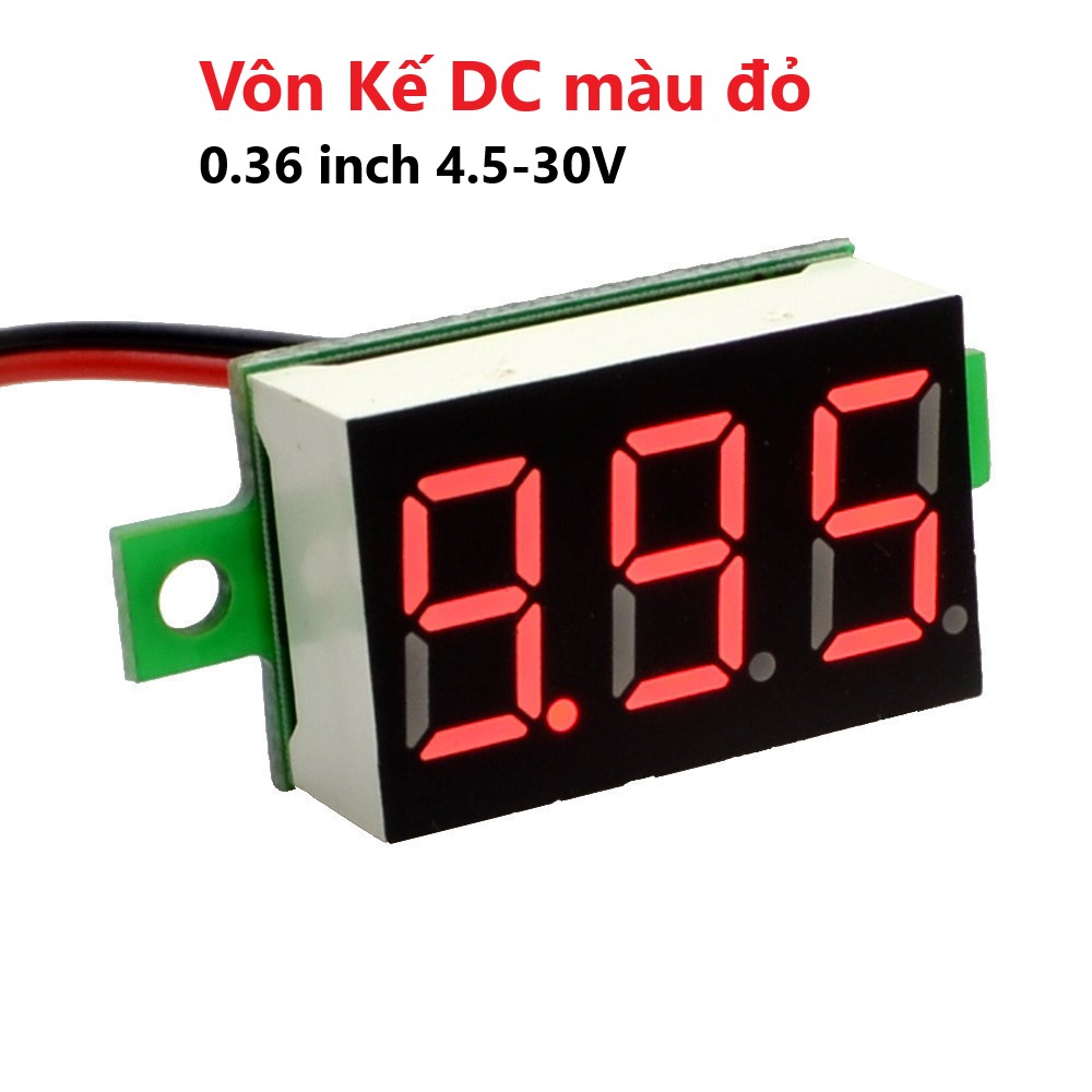 Vôn kế dc màu đỏ 0.36 inch 4.5-30v