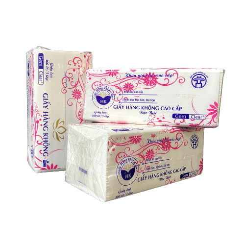 [Khăn Giấy Quốc Dân] Khăn Giấy Ăn Dạng Rút Hàng Việt Nam (Túi 300 Tờ)