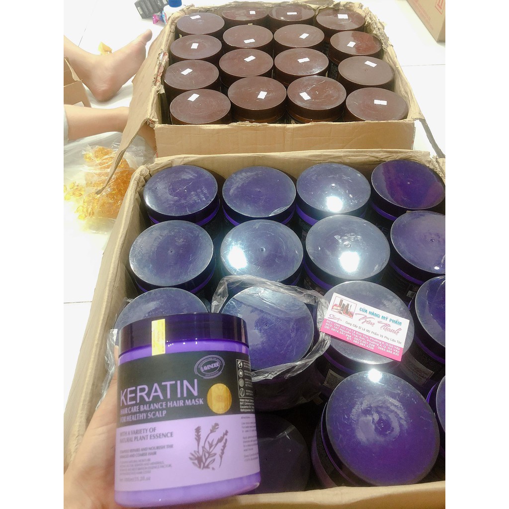 DẦU HẤP Ủ TÓC KERATIN màu tím HÀN QUỐC 1000ML