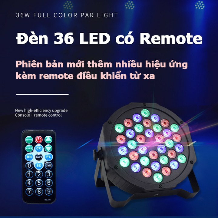 Đèn led sân khấu Flat Par Light 36 Led cảm ứng âm thanh