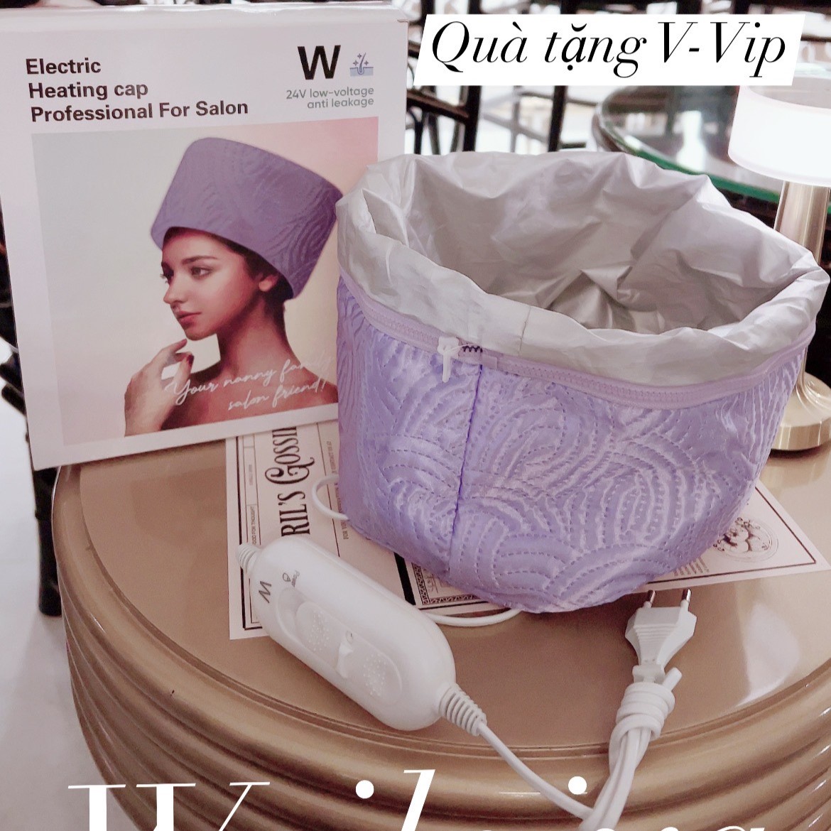 [Quà Tặng Không Bán] Mũ Hấp Tóc Weilaiya Tặng kèm Dầu Hấp Tóc 450ml