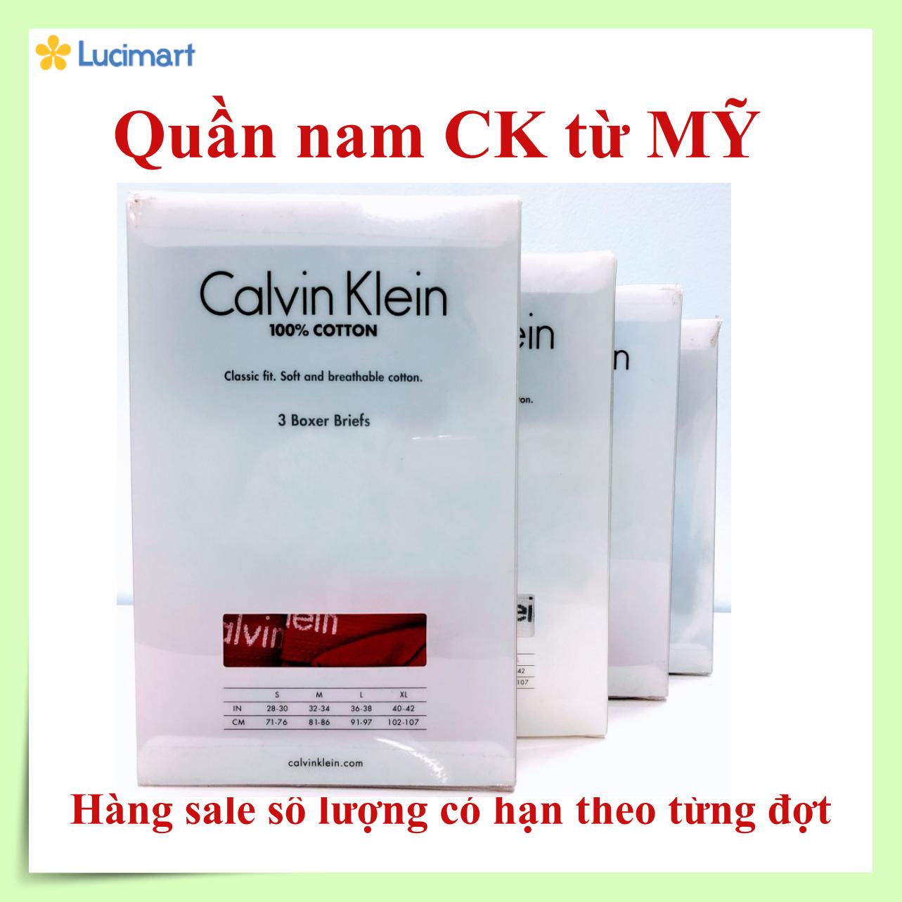 [HCM]Set 3 quần lót nam Boxer Thương hiệu Calvin Klein [Hàng Mỹ]