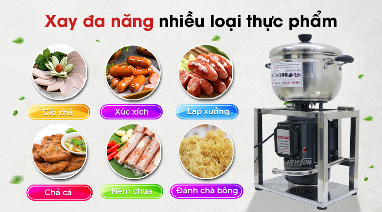 Máy xay thịt,cá,làm giò chả, ruốc mini NEWSUN 1kg/ mẻ  - 🎁Qùa tặng phụ kiện-Hàng chính hãng  - Bảo hành 12 tháng