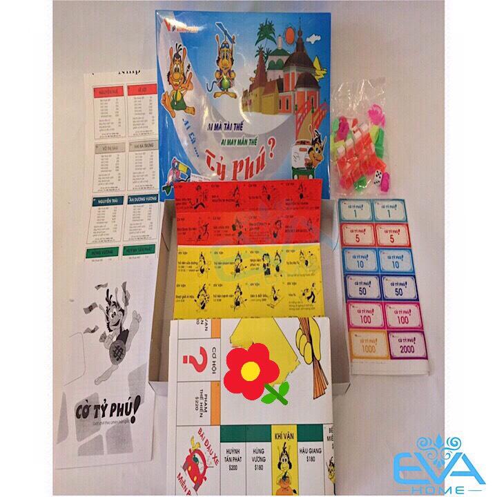 Bộ Đồ Chơi Cờ Tỷ Phú Cho Bé Hộp Kiếng