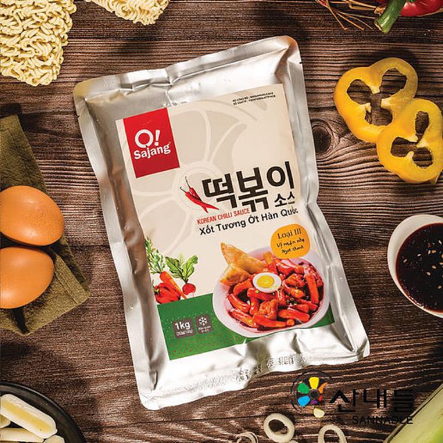 1kg sốt xào bánh gạo cay tokbokki Sannadle