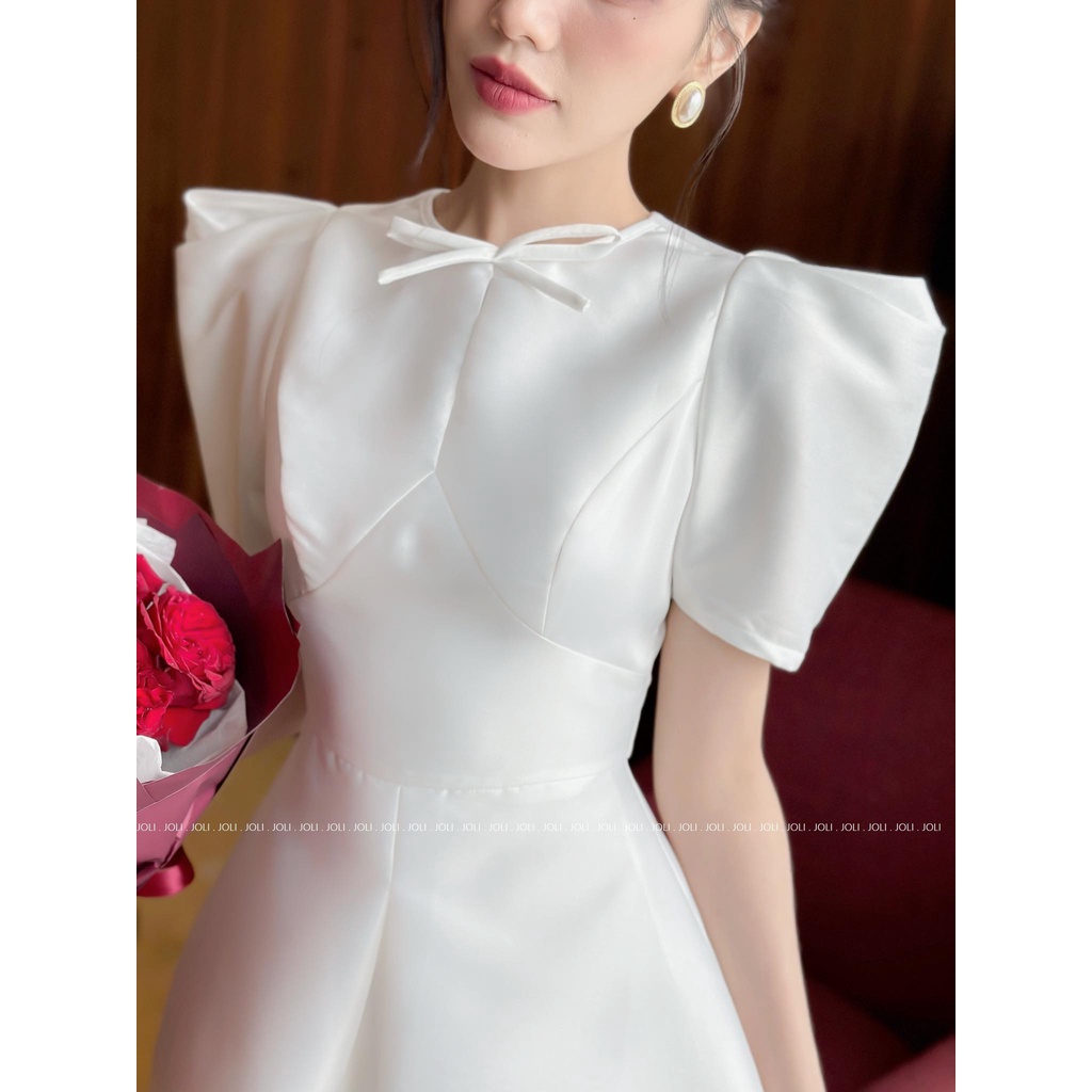 Váy Thiết kế Cao cấp Màu Trắng Thanh Lịch JOLI