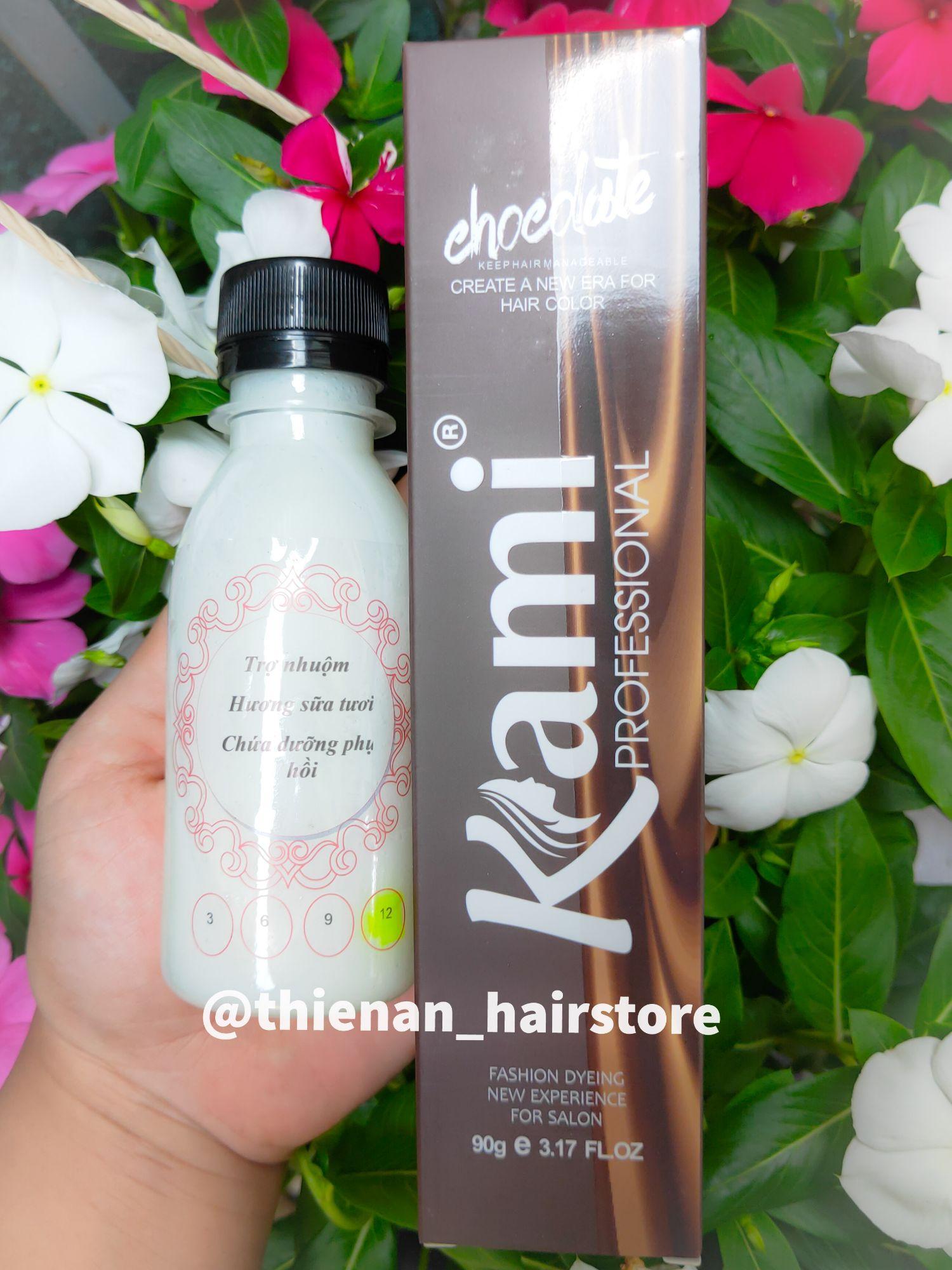 Thuốc nhuộm tóc màu Tím Trầm + kèm oxi