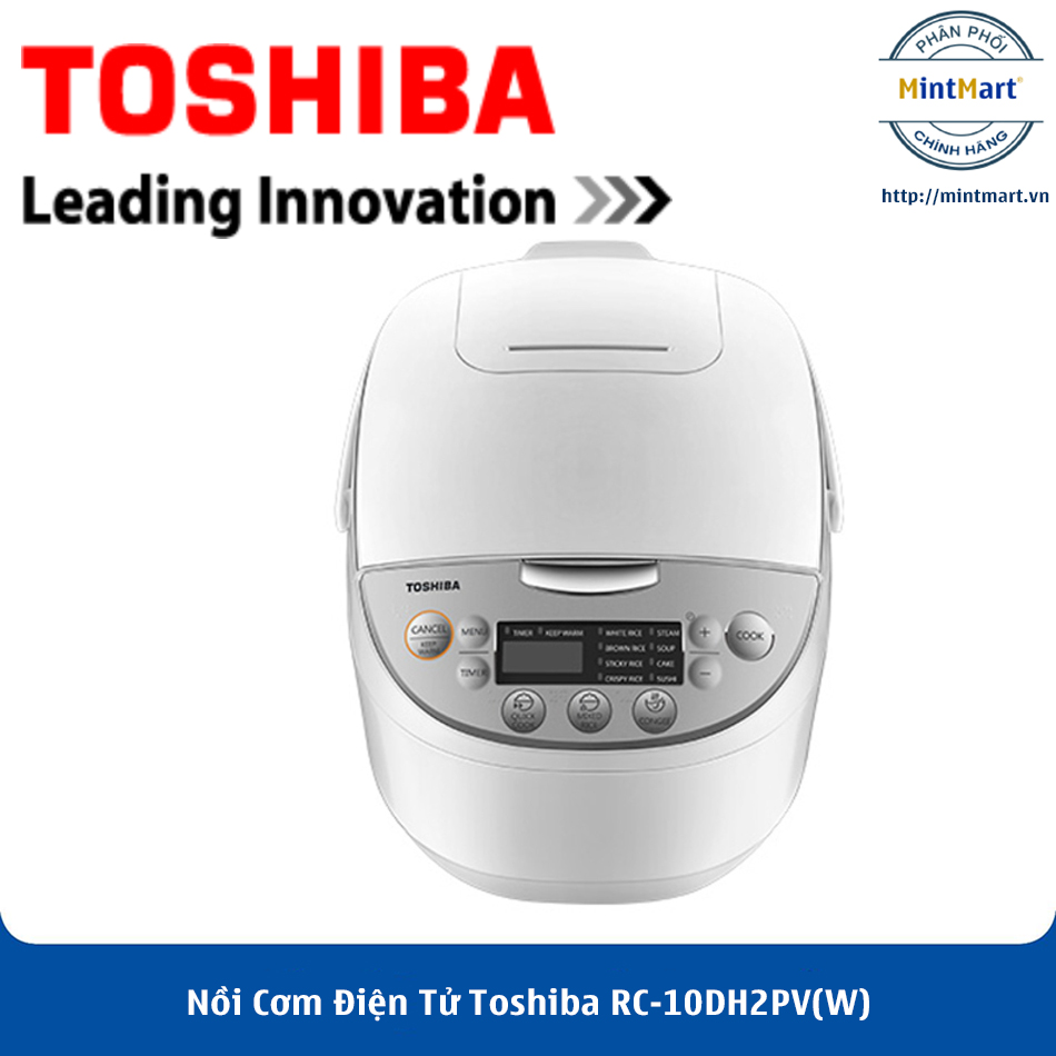 Nồi cơm điện tử toshiba rc-10dh2pv - hàng chính hãng