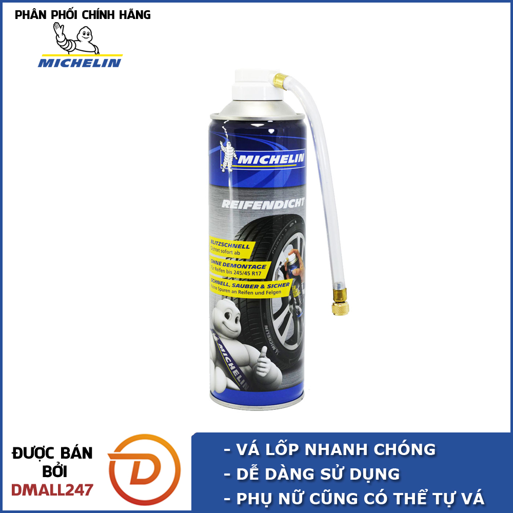 Chai vá lốp xe khẩn cấp michelin 92423 / w32699 - dmall247, chăm sóc xe chính hãng, sửa lốp, vá bánh xe, cao tốc