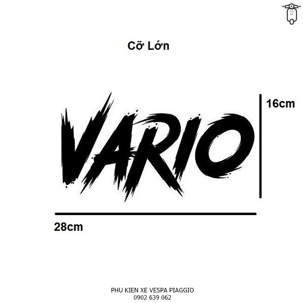 Tem chữ vario dán cao cấp cho các dòng xe máy